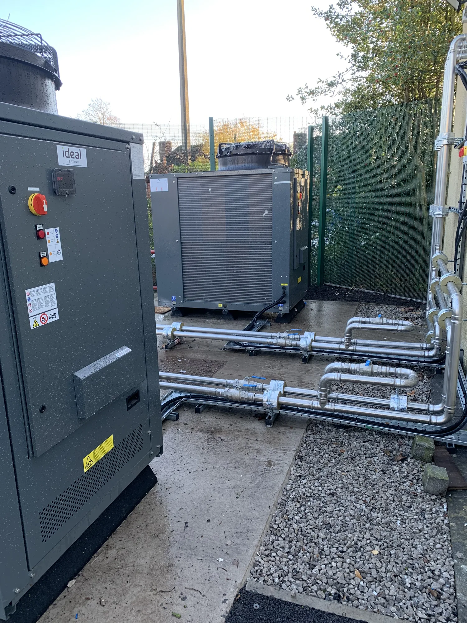 Commercial heating plant on a site in Lancashire