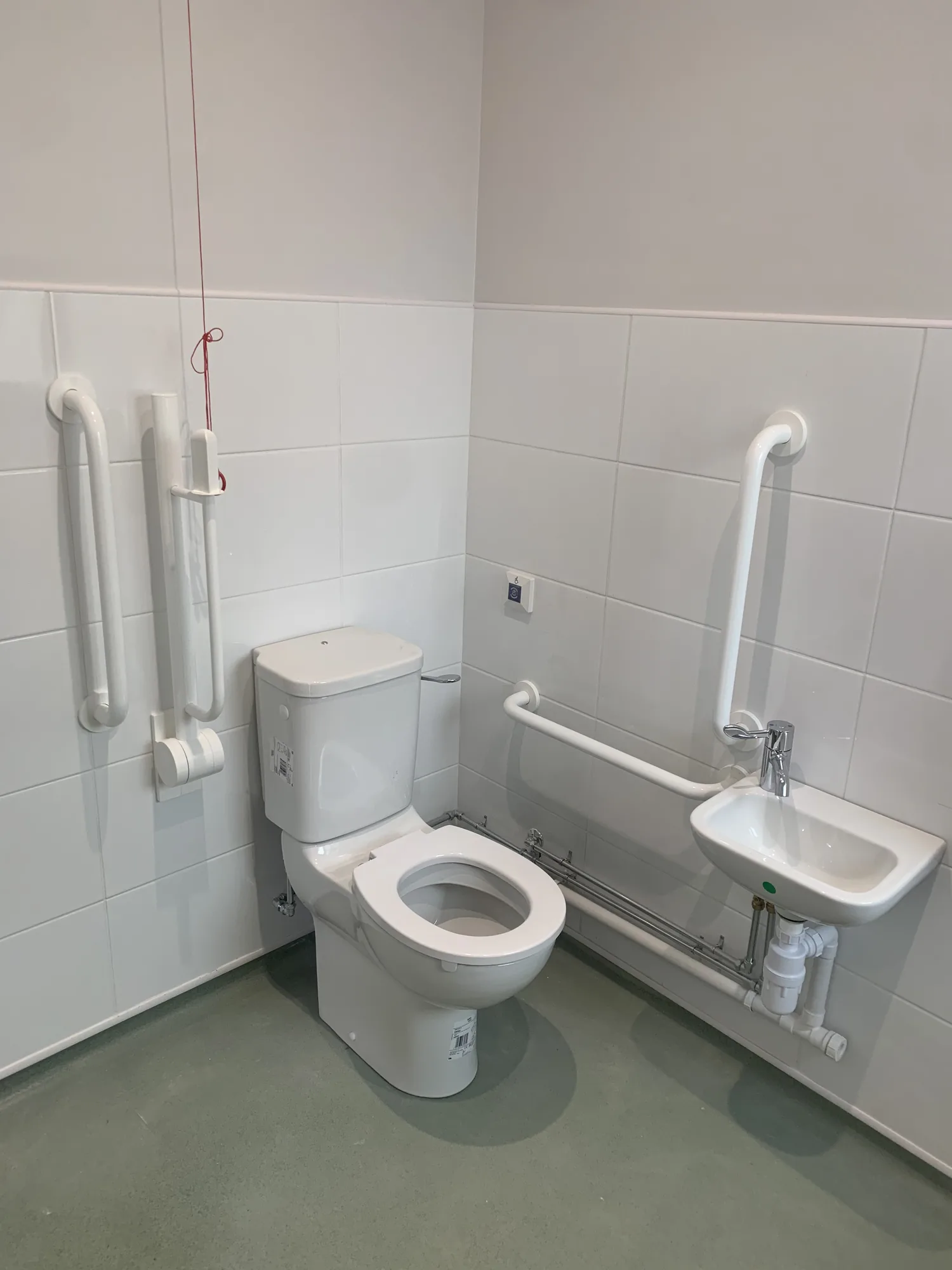 Plumbing work in a domestic bathroom